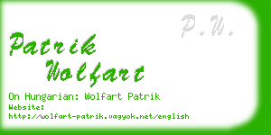 patrik wolfart business card